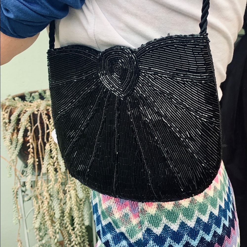 70s Retro Disco beaded vintage purse